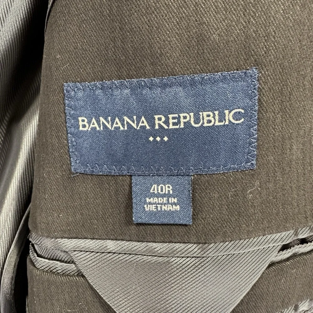Banana Republic 3 Button Brown Cotton Blazer Men's 40R Sport Coat Smart Casual